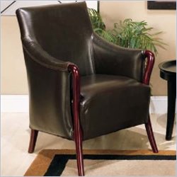 Armen Living Dre Club Chair in Brown