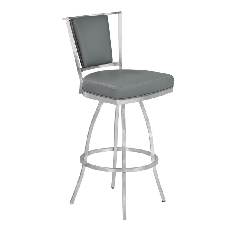 Armen Living Delhi 30/" Bar Stool in Gray
