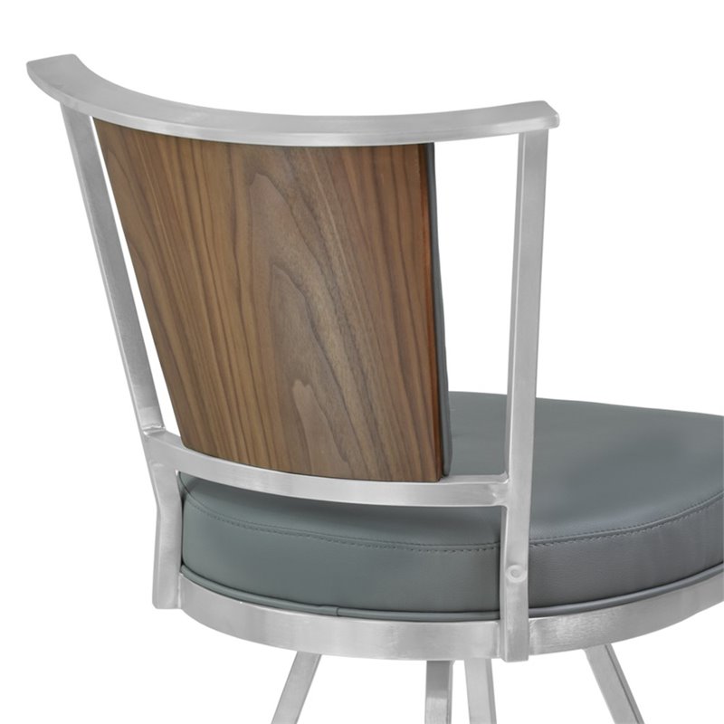 Armen Living Delhi 30/" Bar Stool in Gray