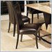 Armen Living Brown Leather Side  Dining Chair (Set of 2)