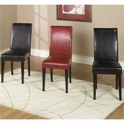 Armen Living Leather Casual Dining Side Chair