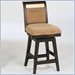 Armen Living 26" High Marble Inlay and Chenille Swivel Counter Stool