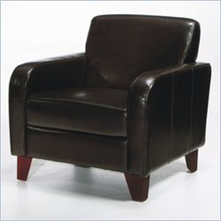 Armen Living Brown Leather Club Chair
