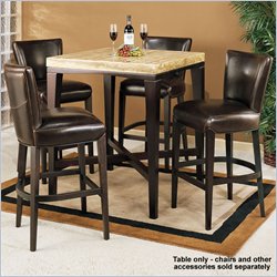 Armen Living M22 40" High Travertine Pub Table