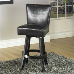 Armen Living 30" High Ebony Swivel Bar Stool