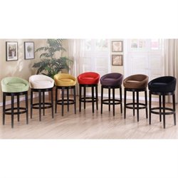 Armen Living Igloo 26 High Microfiber Swivel Counter Stool