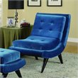 ADD TO YOUR SET: Armen Living 5th Avenue Armless Swayback Lounge Chair in Cerulean Blue