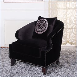 Armen Living Contessa Club Chair with Nailhead Accents