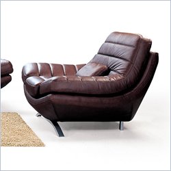 Armen Living Riviera Leather Chair-Leather Green over Black