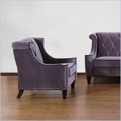 Armen Living Barrister Velvet Chair