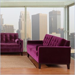 Armen Living Centennial Velvet Loveseat