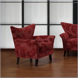 Armen Living Monarch Velvet Chair rouge