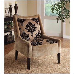 Armen Living Mardi Gras Club Chair in Brown Medallion