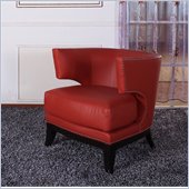 Armen Living Eclipse Vinyl Club Chair in Red