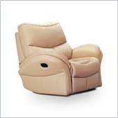 Armen Living Idaho Leather Recliner in Taupe