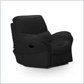 Armen Living Idaho Leather Recliner in Black