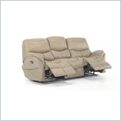 Armen Living Idaho Leather Reclining Sofa in Taupe