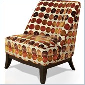 Armen Living Jester Club Chair in Brilliant Orange and Red