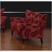 rent to own furniture Armen Living Monarch Loveseat in Red Leaf Velvet