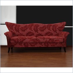 Armen Living Monarch Sofa in Red Leaf Velvet