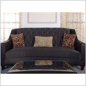 Armen Living Portico Sofa in Black Fabric
