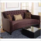 Armen Living Portico Sofa in Eggplant Fabric