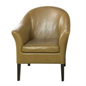 Armen Living Camel Leather Club Chair