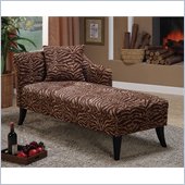 Armen Living Patterson Tiger Print Chenille Chaise Lounge