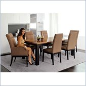 Armen Living Torino Fabric Arm Chair in Beige