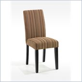 Armen Living Fabric Side Chair in Stripe Pattern