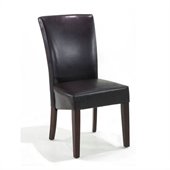 Armen Living Montecito Bycast Leather Side Chair in Black
