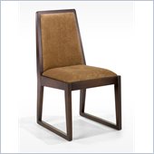 Armen Living Obliq Fabric Side Chair in Tobacco (Set of 2)