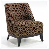 Armen Living Jester Armless Fabric Club Chair in Java Chocolate