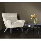 Armen Living Fabric Club Chair in Light Cream