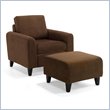 ADD TO YOUR SET: Armen Living Marietta Fabric Club Chair in Chocolate Brown