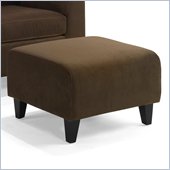 Armen Living Marietta Fabric Ottoman in Chocolate Brown