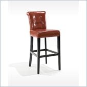 Armen Living Sangria Stationary Pub High Bar Stool in Burnt Sienna