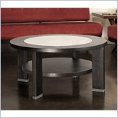 Armen Living Alta 40 Round Occasional Table in Espresso