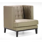 Armen Living Noho Fabric Arm Chair in Champagne
