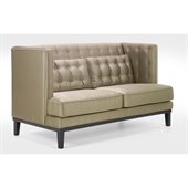 Armen Living Noho Fabric Loveseat in Champagne