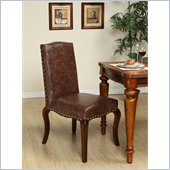 Armen Living Madeleine Vintage Chair Set in Mocha