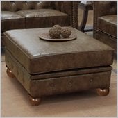 Armen Living Winston Vintage Ottoman in Mocha