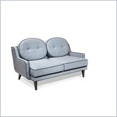 Armen Living Draper Loveseat in Azure
