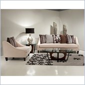 Armen Living Barclay Loveseat in Cream