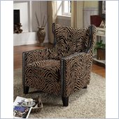 Armen Living Accent Chair in Tiger Chenille
