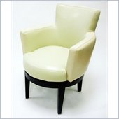 Armen Living 247 Series Swivel Club Chair in Cream