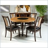 Armen Living Milano Dining Table in Zebrano