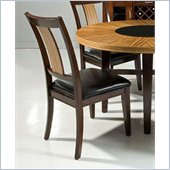 Armen Living Milano Side Chair in Zebrano