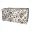 ADD TO YOUR SET: Armen Living Fabric Ottoman Bench in Modern Alpha Letters