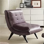 Armen Living 5Th Avenue Armless Swayback Gray Fabric Lounge Chair